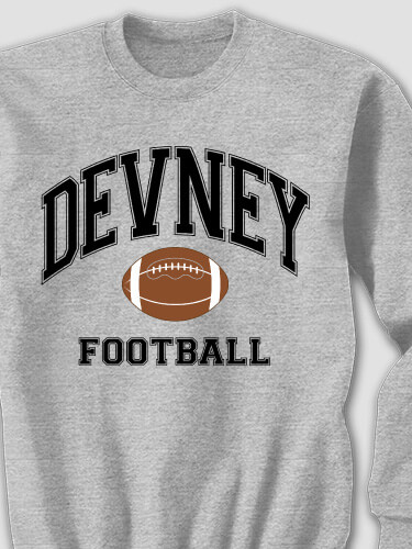 Football Sports Grey Adult Sweatshirt