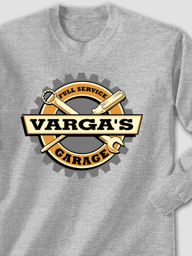 Garage Sports Grey Adult Long Sleeve