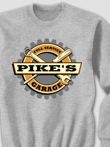 Garage Sports Grey Adult Sweatshirt