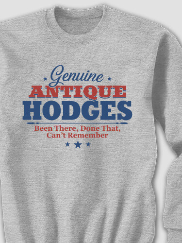 Genuine Antique Sports Grey Adult Sweatshirt