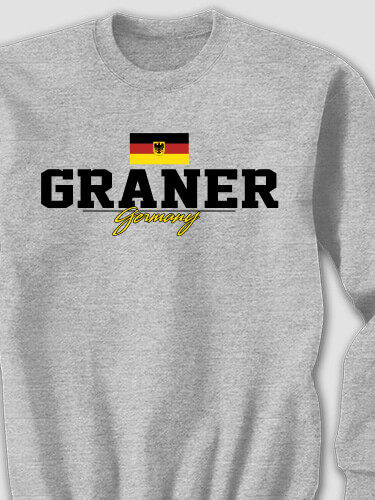 German Flag Sports Grey Adult Sweatshirt