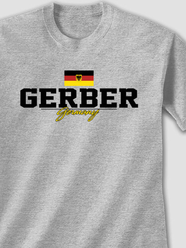 German Flag Sports Grey Adult T-Shirt