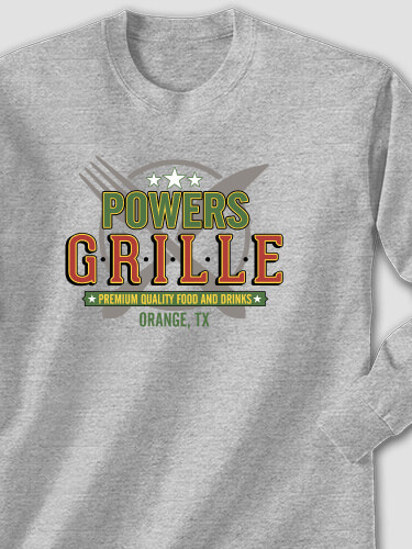 Grille Sports Grey Adult Long Sleeve