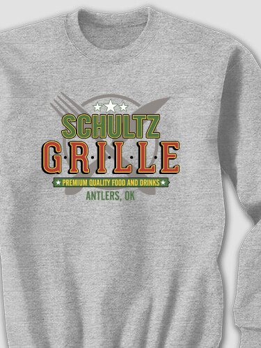 Grille Sports Grey Adult Sweatshirt