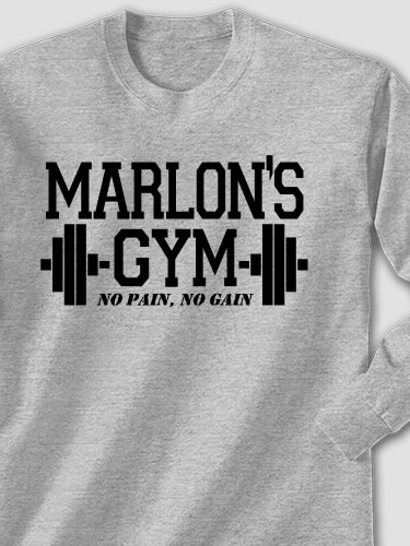 Gym Sports Grey Adult Long Sleeve