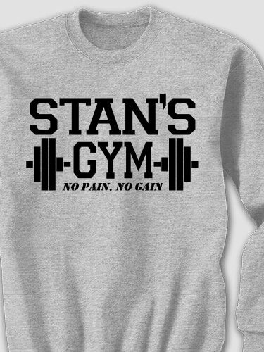 Gym Sports Grey Adult Sweatshirt