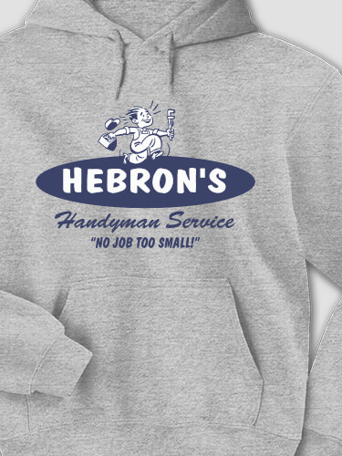 Handyman Service Sports Grey Adult Hooded Sweatshirt