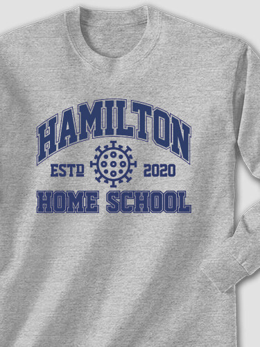 Homeschool 2020 Sports Grey Adult Long Sleeve