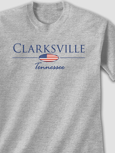 Hometown Flag Sports Grey Adult T-Shirt