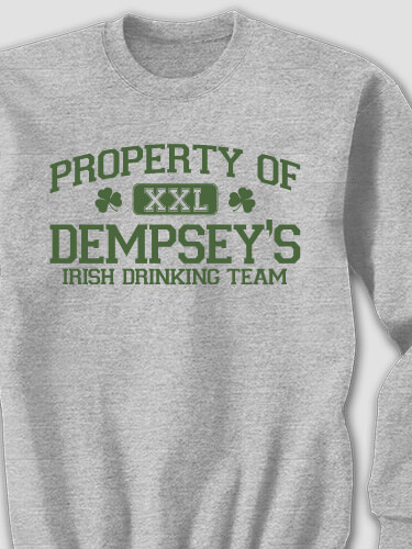 Irish Drinking Team Sports Grey Adult Sweatshirt