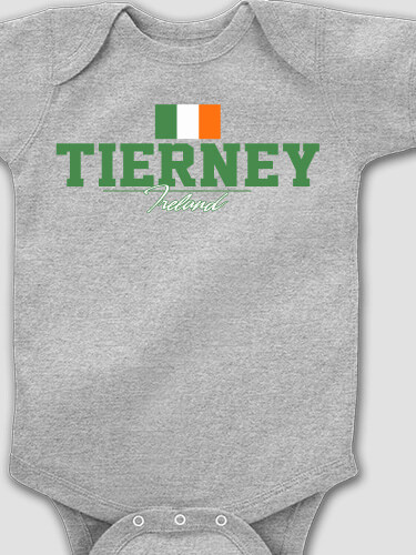 Irish Flag Sports Grey Baby Bodysuit