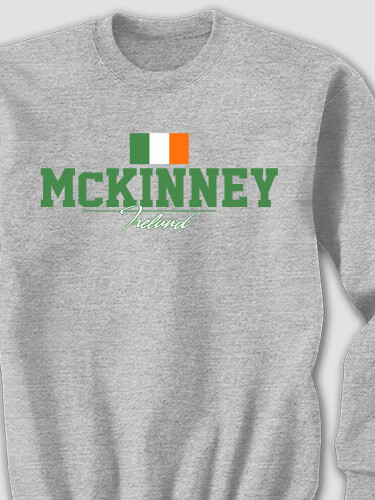 Irish Flag Sports Grey Adult Sweatshirt