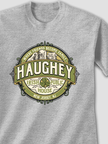 Irish Public House Sports Grey Adult T-Shirt