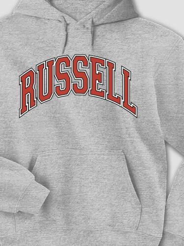 Ivy League Sports Grey Adult Hooded Sweatshirt