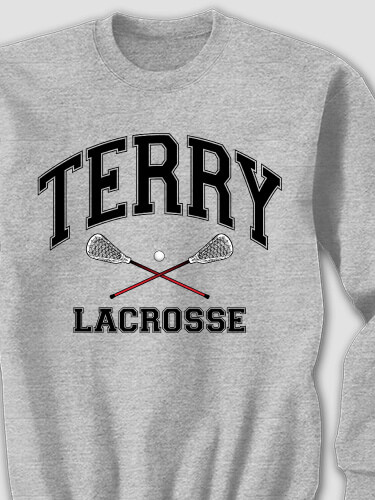 Lacrosse Sports Grey Adult Sweatshirt