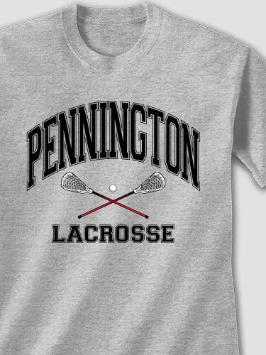 Lacrosse Sports Grey Adult T-Shirt