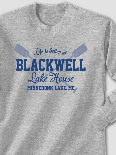 Lake House Sports Grey Adult Long Sleeve