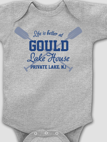 Lake House Sports Grey Baby Bodysuit