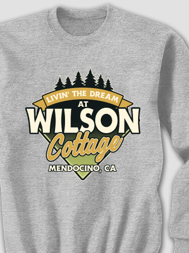 Livin' The Dream Cottage Sports Grey Adult Sweatshirt