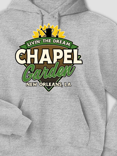 Livin' The Dream Garden Sports Grey Adult Hooded Sweatshirt