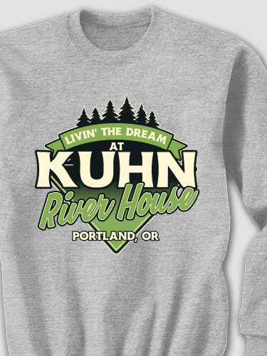 Livin' The Dream River House Sports Grey Adult Sweatshirt