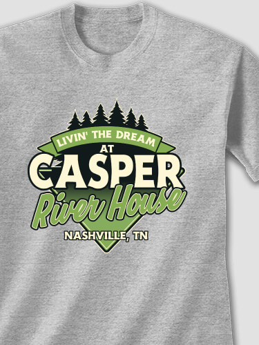Livin' The Dream River House Sports Grey Adult T-Shirt