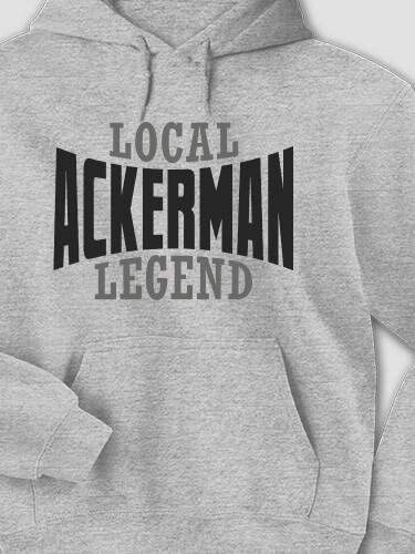 Local Legend Sports Grey Adult Hooded Sweatshirt