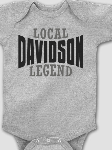 Local Legend Sports Grey Baby Bodysuit