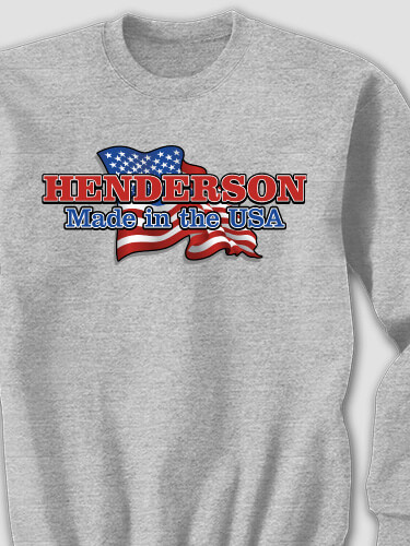 Made in the USA Sports Grey Adult Sweatshirt