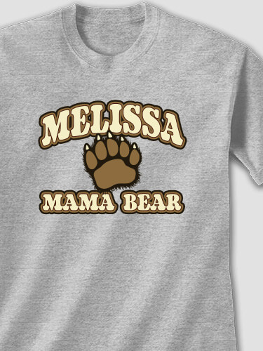 Mama Bear Sports Grey Adult T-Shirt