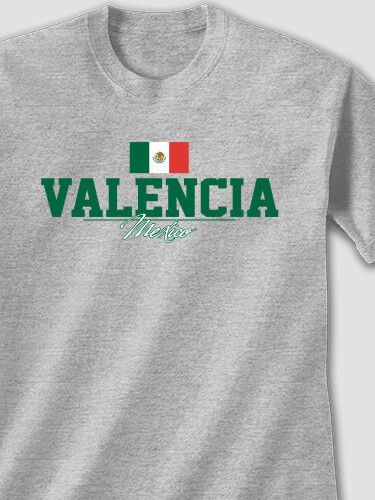 Mexican Flag Sports Grey Adult T-Shirt