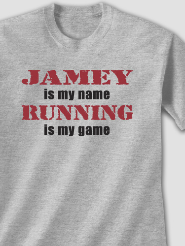 Name Game Sports Grey Adult T-Shirt