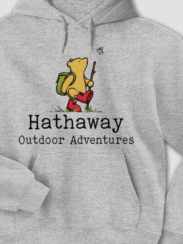Outdoor Adventures Sports Grey Adult Hooded Sweatshirt