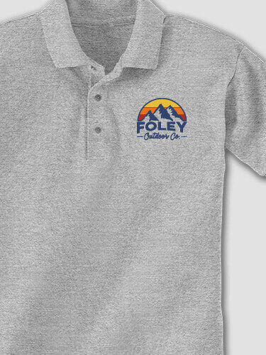Outdoor Company Sports Grey Embroidered Polo Shirt