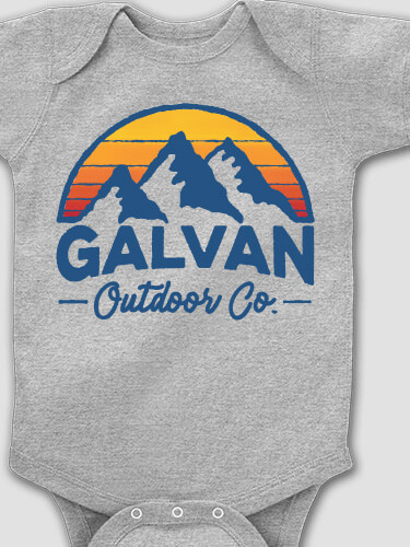 Outdoor Company Sports Grey Baby Bodysuit
