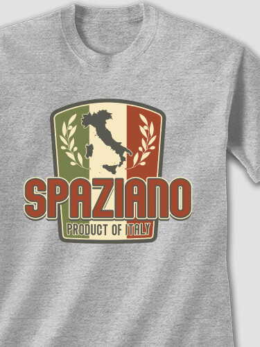 Product Of Italy Sports Grey Adult T-Shirt