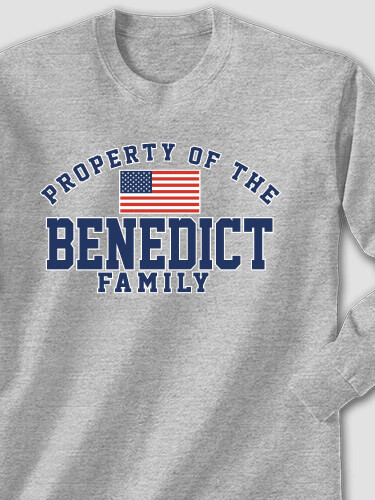 Property of Flag Sports Grey Adult Long Sleeve