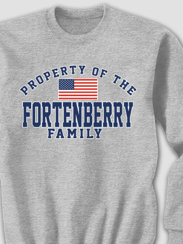 Property of Flag Sports Grey Adult Sweatshirt