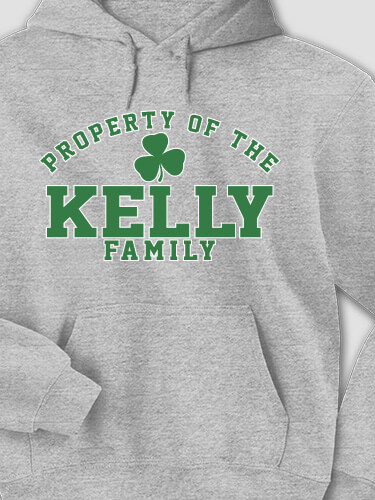 Property of Irish Sports Grey Adult Hooded Sweatshirt