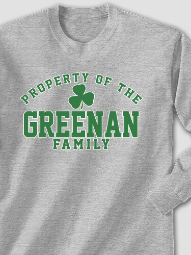 Property of Irish Sports Grey Adult Long Sleeve