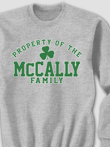 Property of Irish Sports Grey Adult Sweatshirt