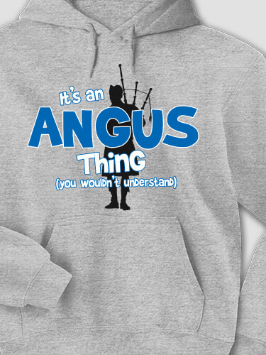 Scottish Thing Sports Grey Adult Hooded Sweatshirt