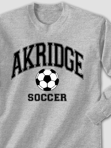 Soccer Sports Grey Adult Long Sleeve