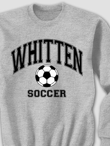 Soccer Sports Grey Adult Sweatshirt