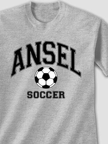 Soccer Sports Grey Adult T-Shirt
