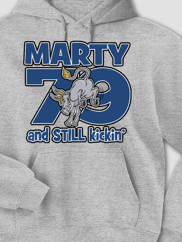 Still Kicking Sports Grey Adult Hooded Sweatshirt