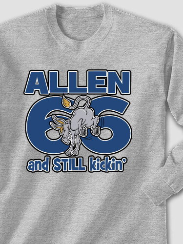 Still Kicking Sports Grey Adult Long Sleeve