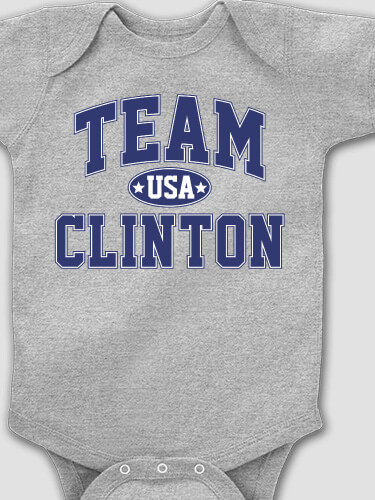 Team USA Sports Grey Baby Bodysuit