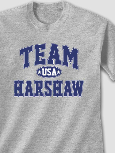 Team USA Sports Grey Adult T-Shirt