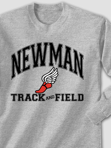 Track and Field Sports Grey Adult Long Sleeve